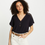 Miniature : MORGAN Pull col en V manches courtes marine femme