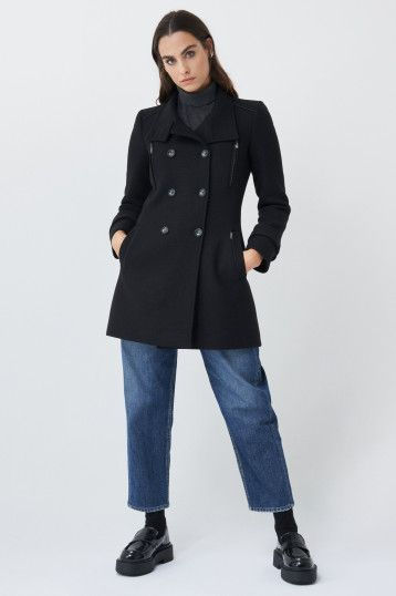 Miniature : SALSA Manteau long en étoffe avec détails 124450 (21002955)