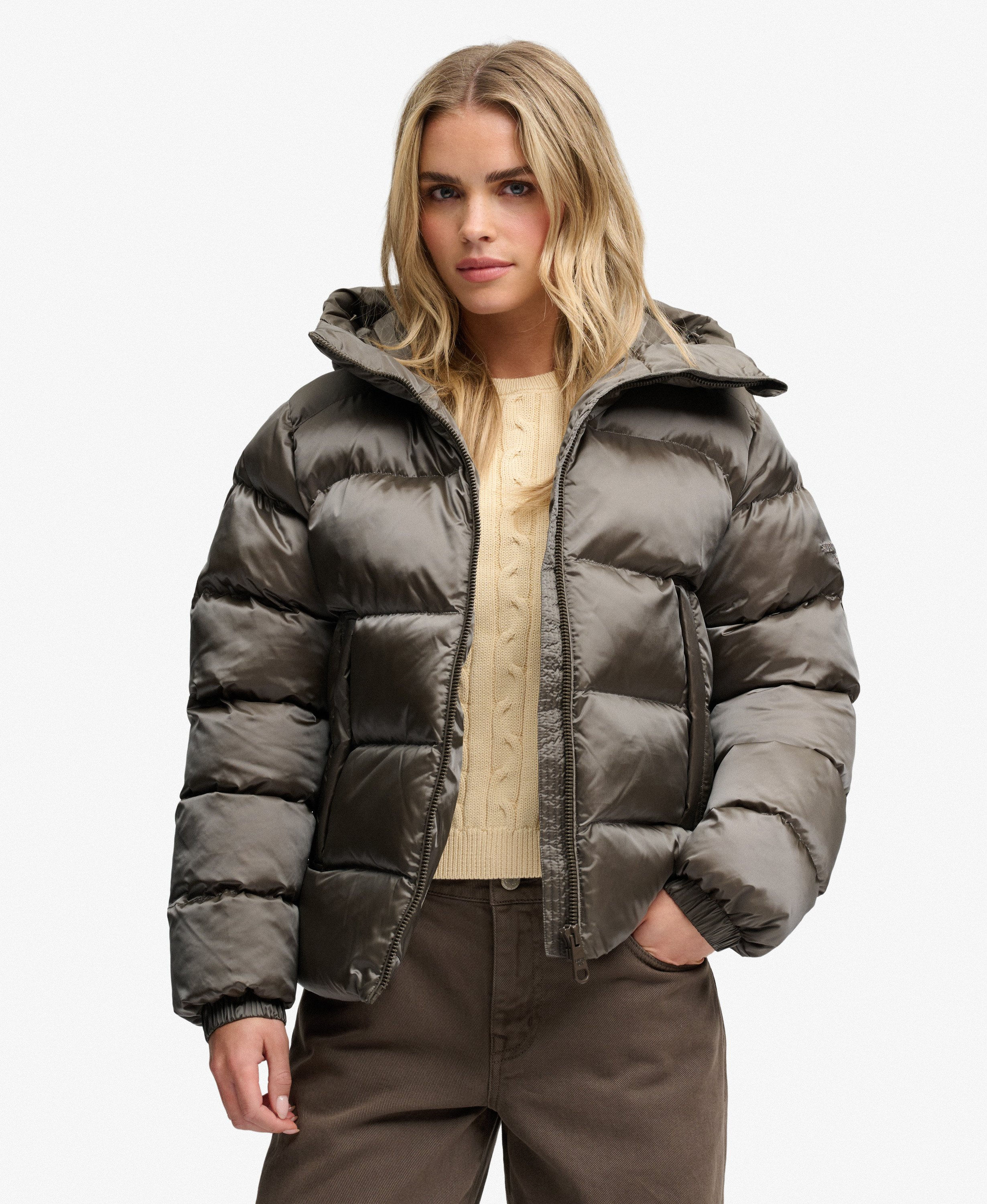 SUPERDRY Doudoune à Capuche Brillante Coupe Ajustée W5012187A - 2QJ
