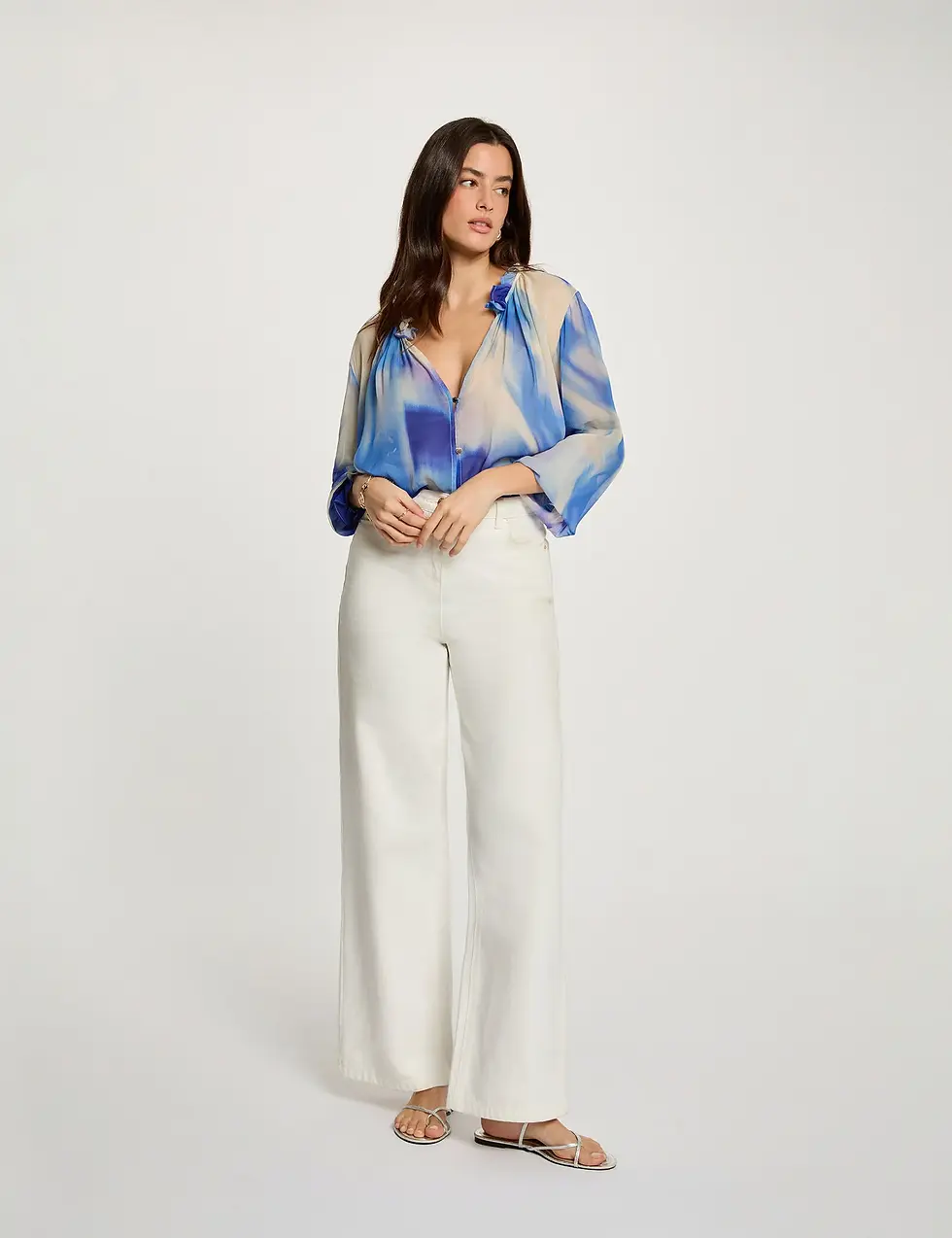 Miniature : MORGAN Chemise fluide ajustée multicolore CBORA