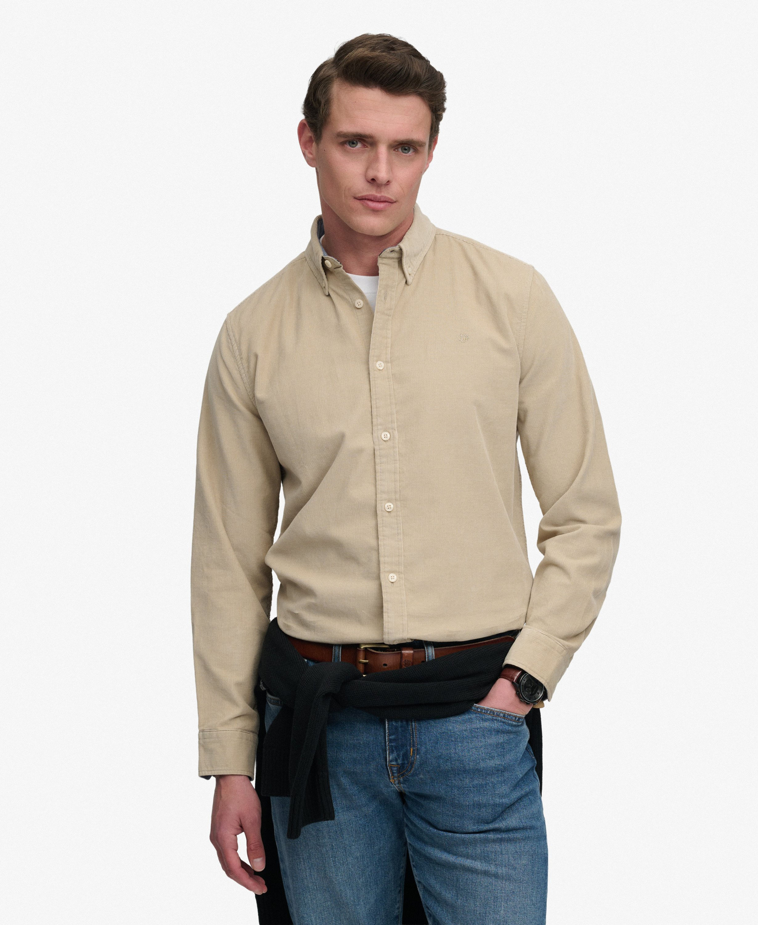 SUPERDRY Chemise Classique en Velours Côtelé M4011044A - 8MB