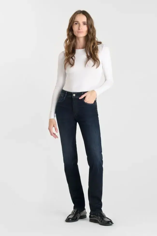 Miniature : LE TEMPS DES CERISES Jeans pulp regular Lidia taille haute bleu-noir N°1