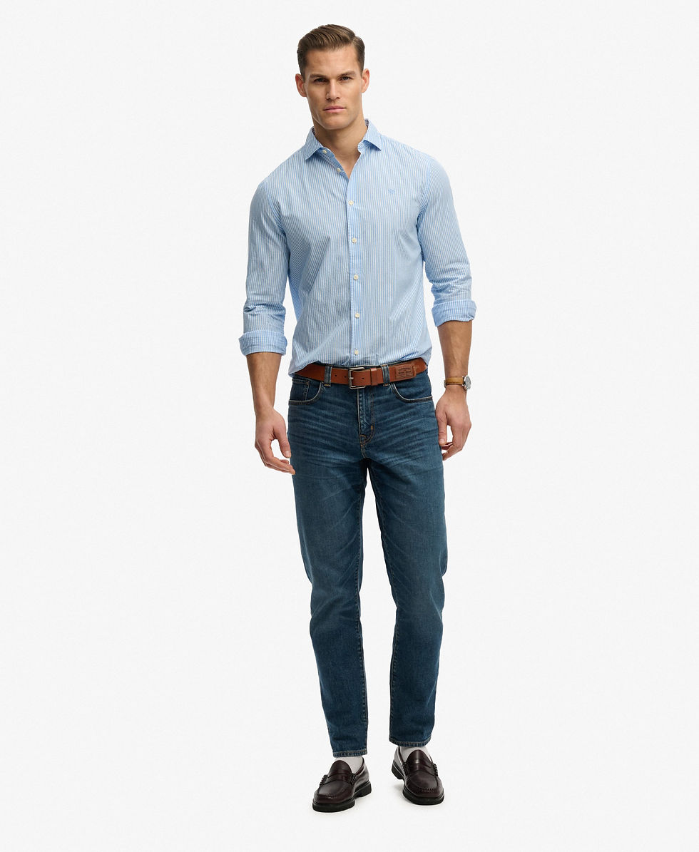 Miniature : SUPERDRY Chemise Popeline à Col Cassé Manches Longues M4011109A - J8I