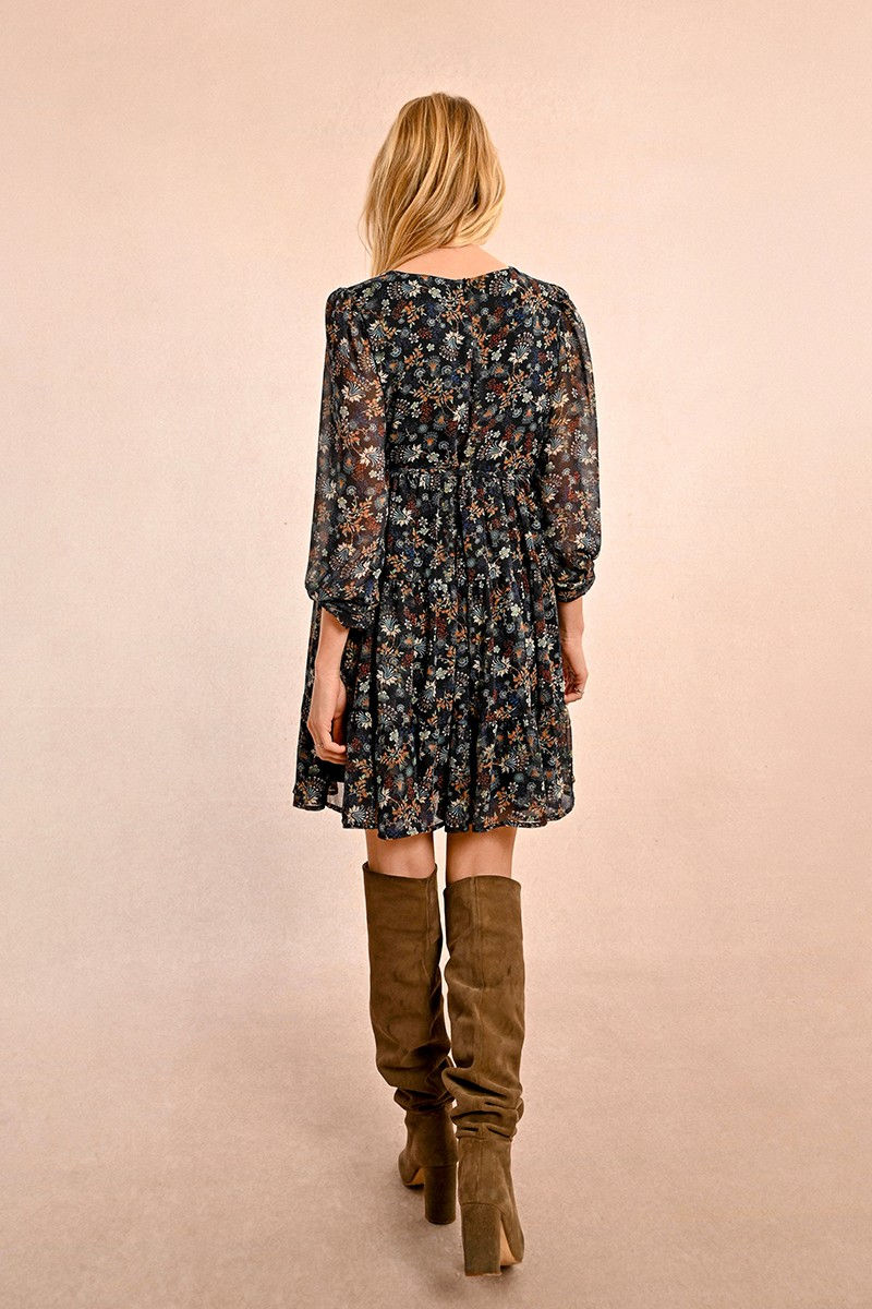 Miniature : MOLLY BRACKEN ROBE PATINEUSE IMPRIMÉE FLEURS  N263CN