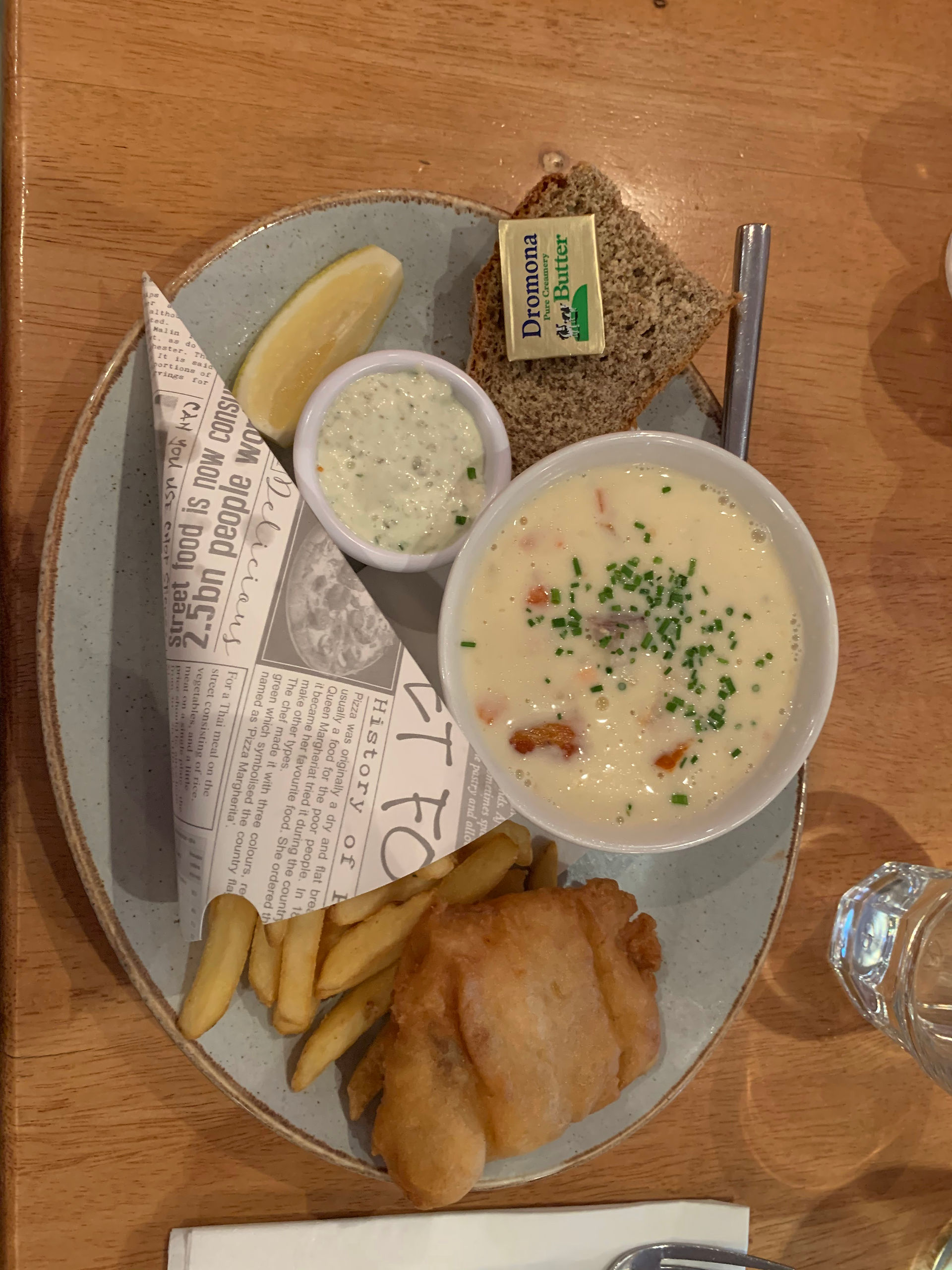 Fish and chips in Howth Ireland 