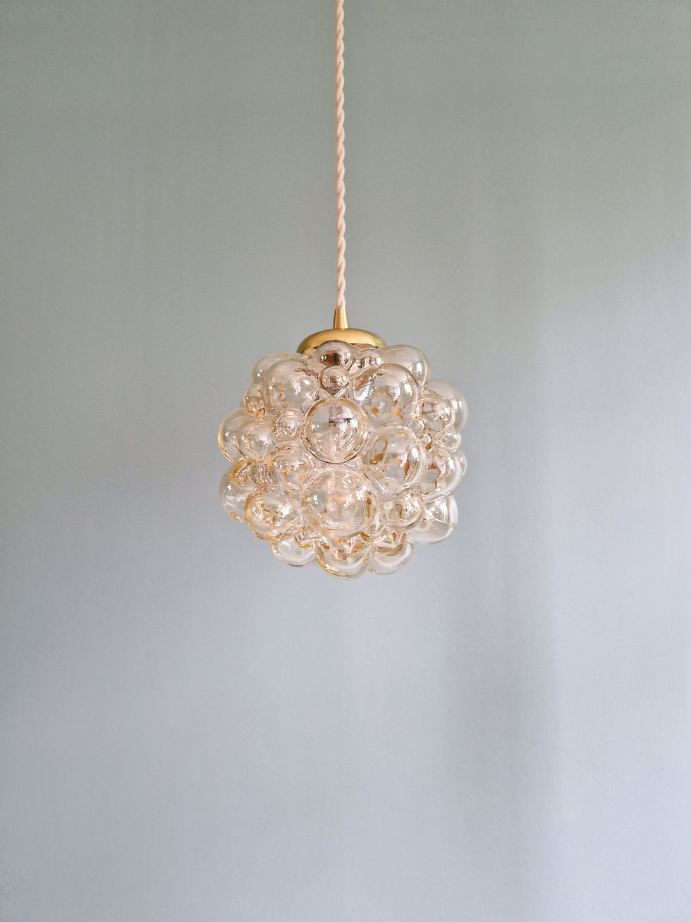 Miniature : Suspension en verre bullé, design Helena Tynell, 1970