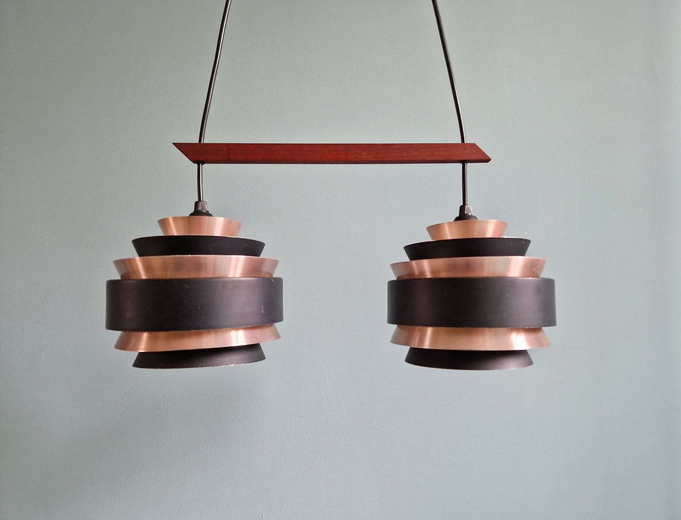 Miniature : Lustre scandinave en aluminium anodisé, années 60
