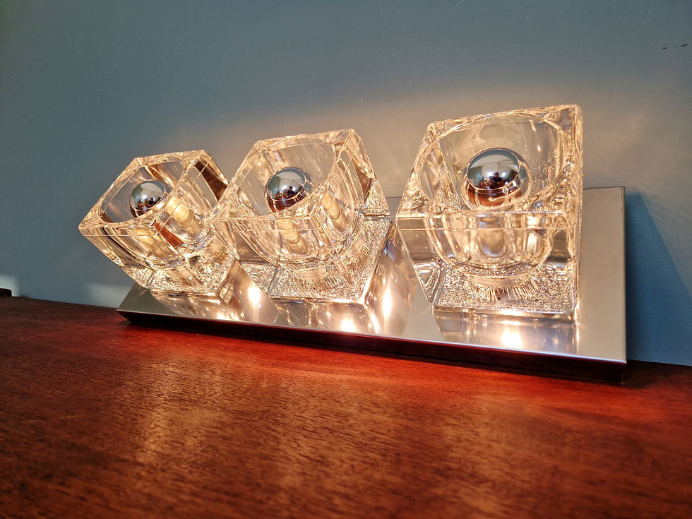 Miniature : Applique murale triple Ice Cube, Peill & Putzler, 1970