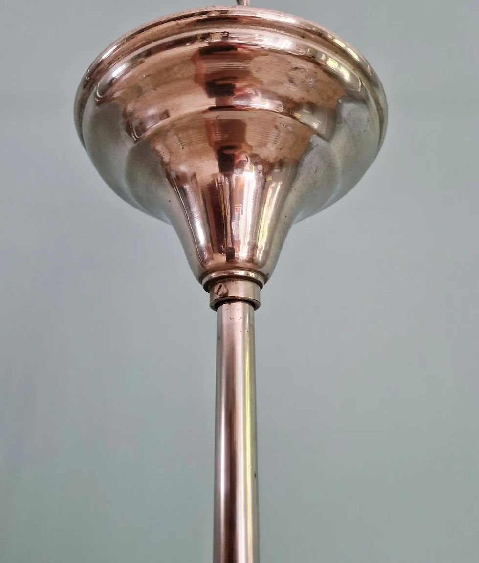 Miniature : Suspension Bauhaus Philips en opaline blanche, années 1930