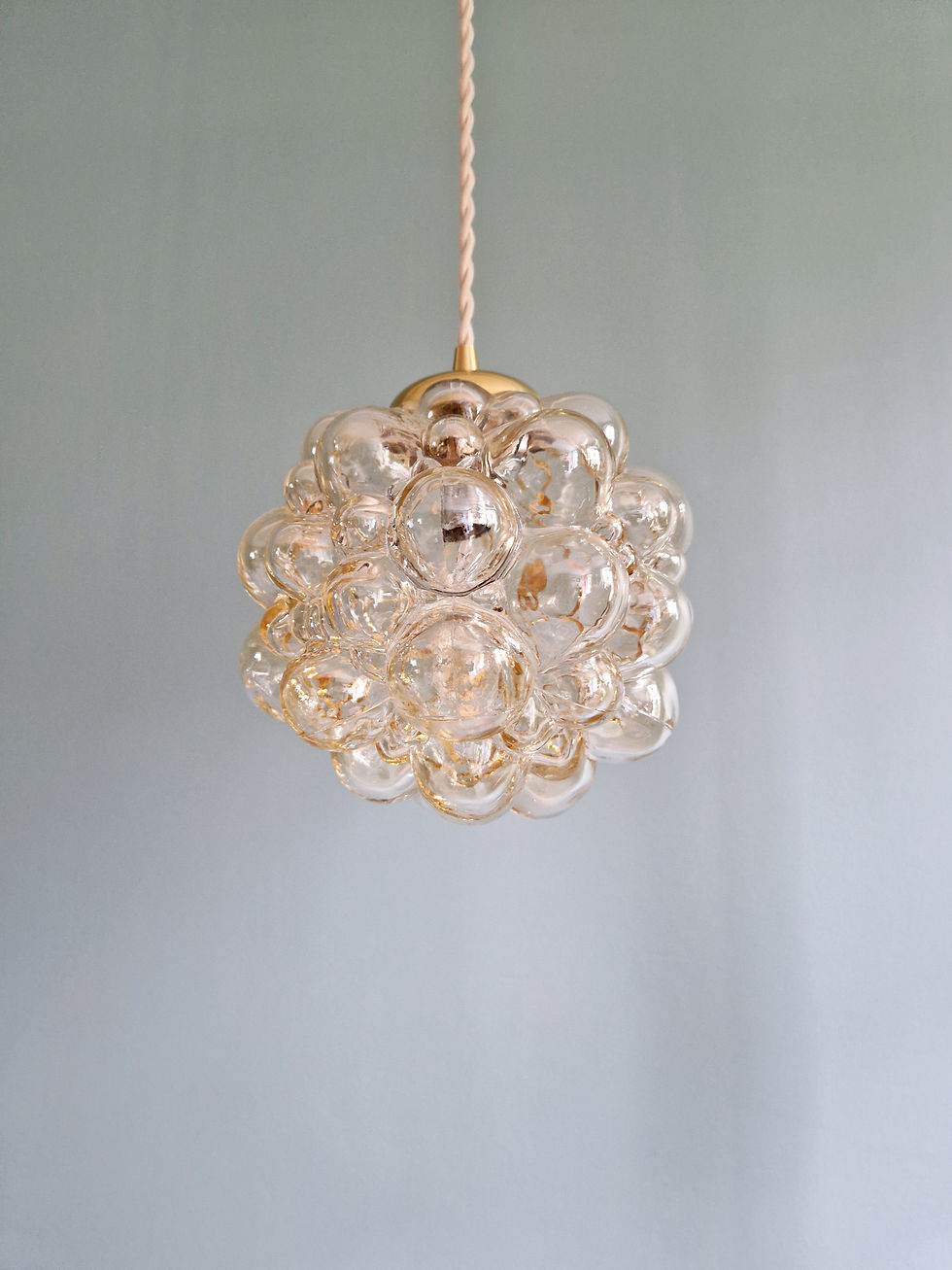 Miniature : Suspension en verre bullé, design Helena Tynell, 1970