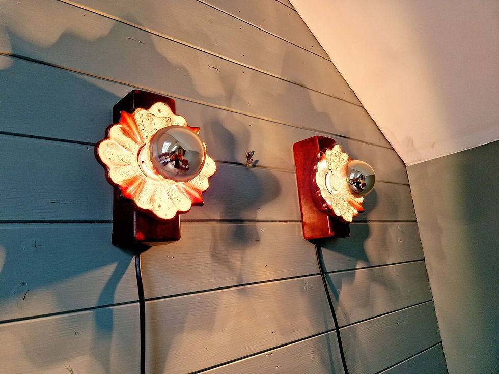 Miniature : Paire d'appliques murales en céramique, années 70