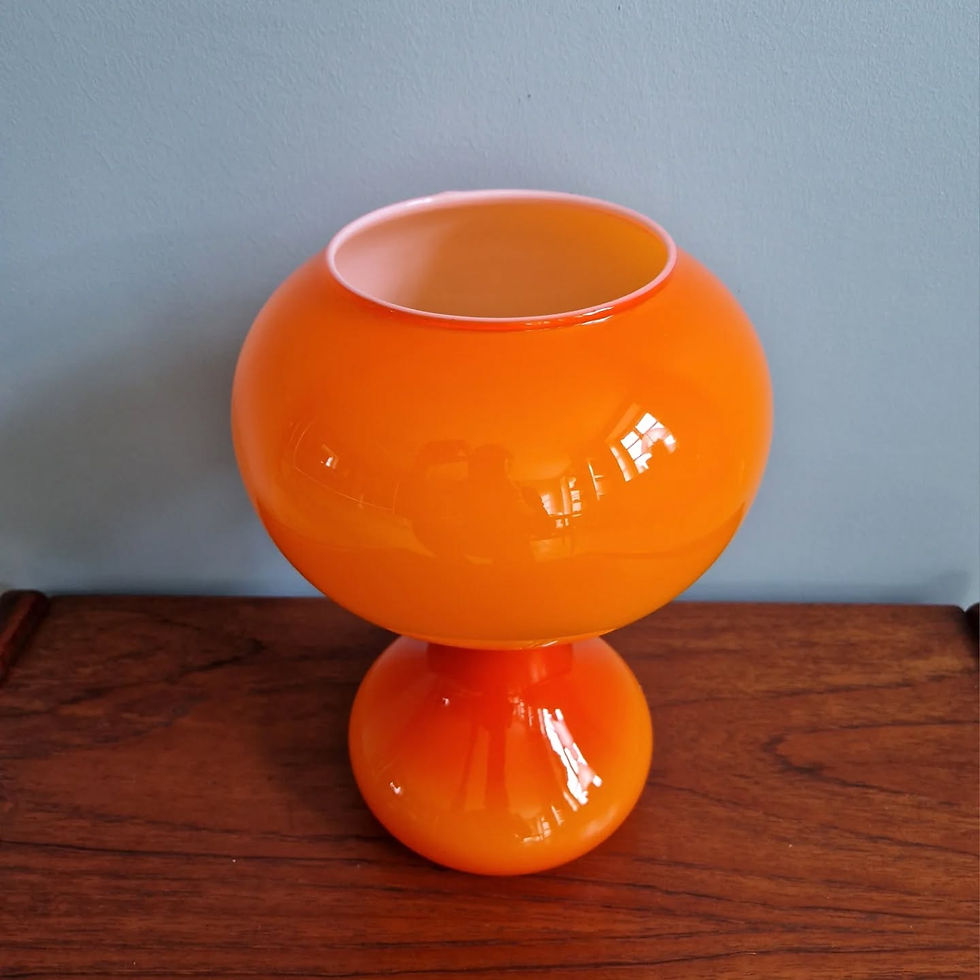 Miniature : Lampe de table Space Age en verre orange, Massive, 1960