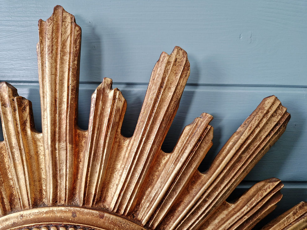 Miniature : Miroir soleil doré (diamètre 55 cm), années 1960-70 