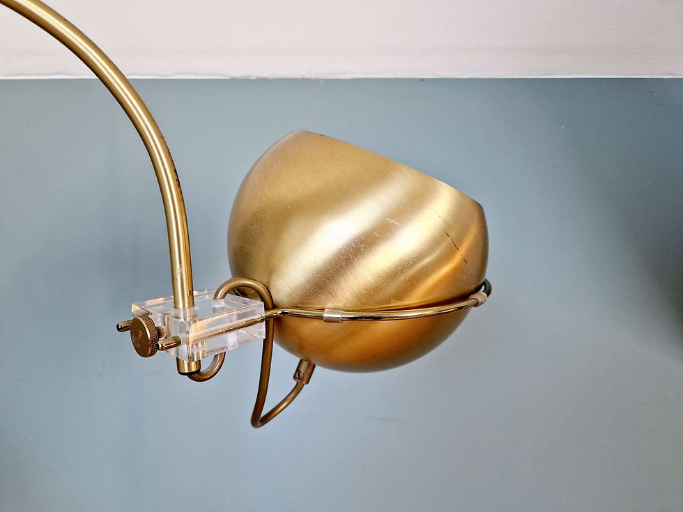 Miniature : Lampadaire Eyeball en laiton, par Gepo, années 1960-70