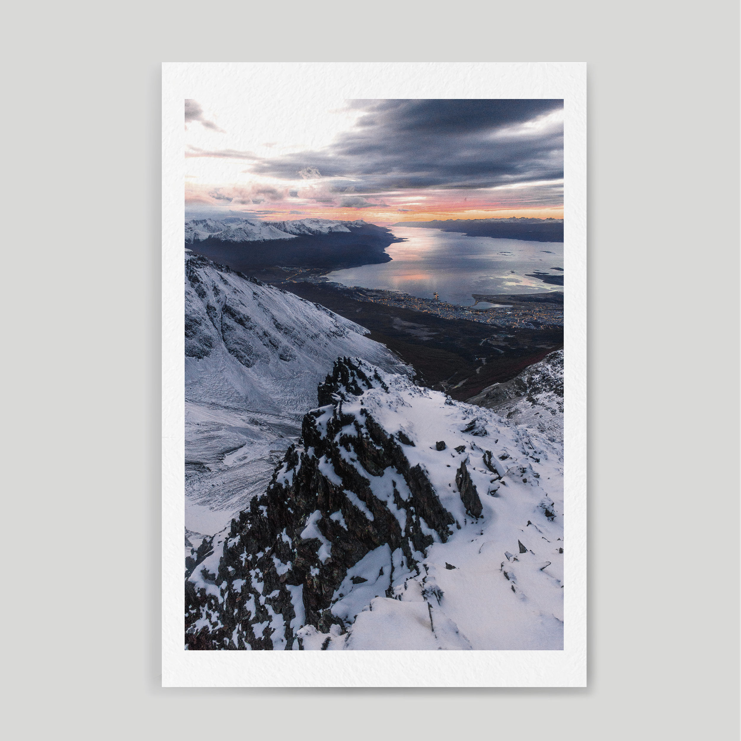 Jainnen: Sunrise in Ushuaia from Martial mountain summit