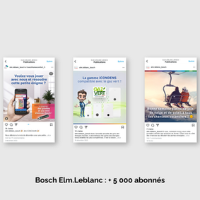 Captures d'écran réseaux sociaux HACA pour Bosch Elm.Leblanc