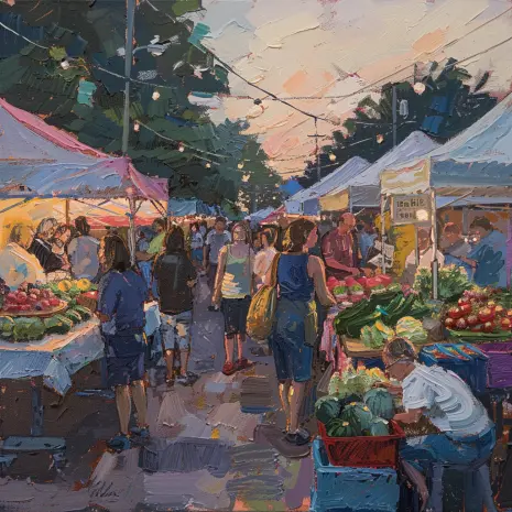 night market in Clinton