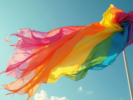 colored streamers on a wind sock