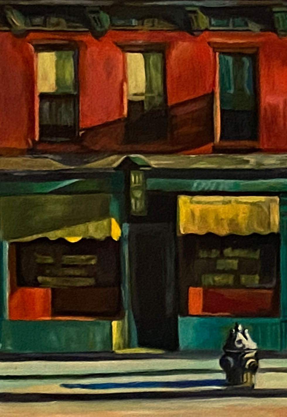 D'Après Early Sunday Morning d'Edward Hopper, Phi-Artiste-Peintre