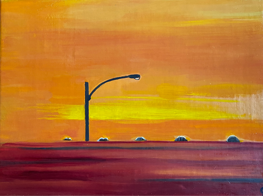 "1981 - The Greys", Phi-Artiste-Peintre, 2026, Huile sur toile, 40 x 30 cm