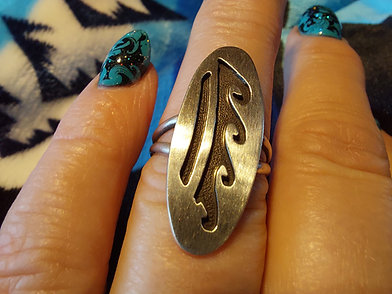 Handgemaakte Navajo/Hopi ring.
