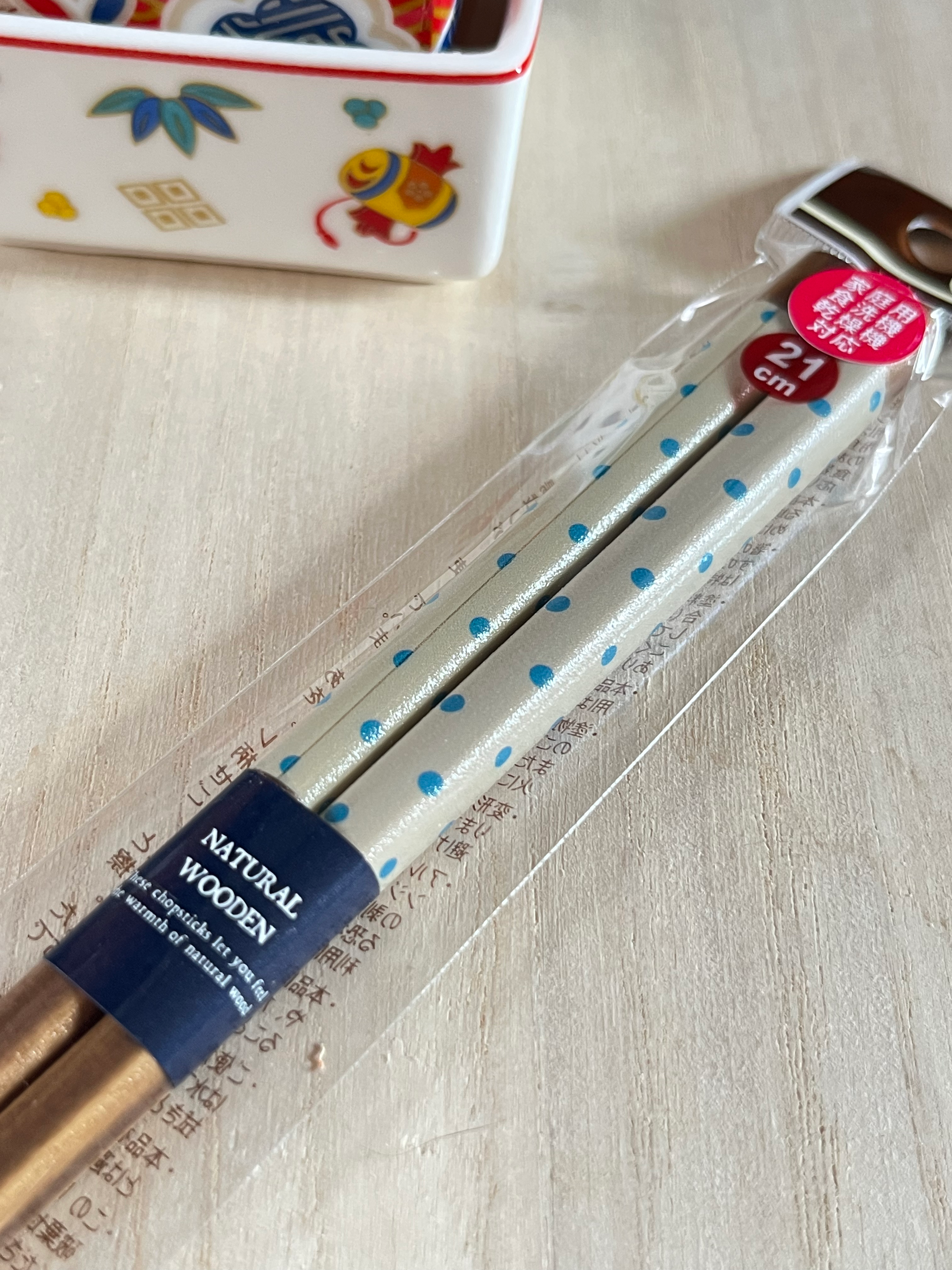 Chopsticks Tiny Polka Dots Beige