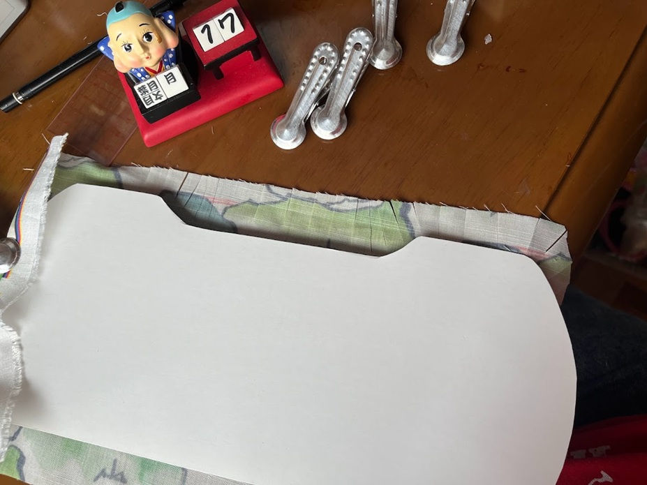 Making a little pocket for the cardboard insert