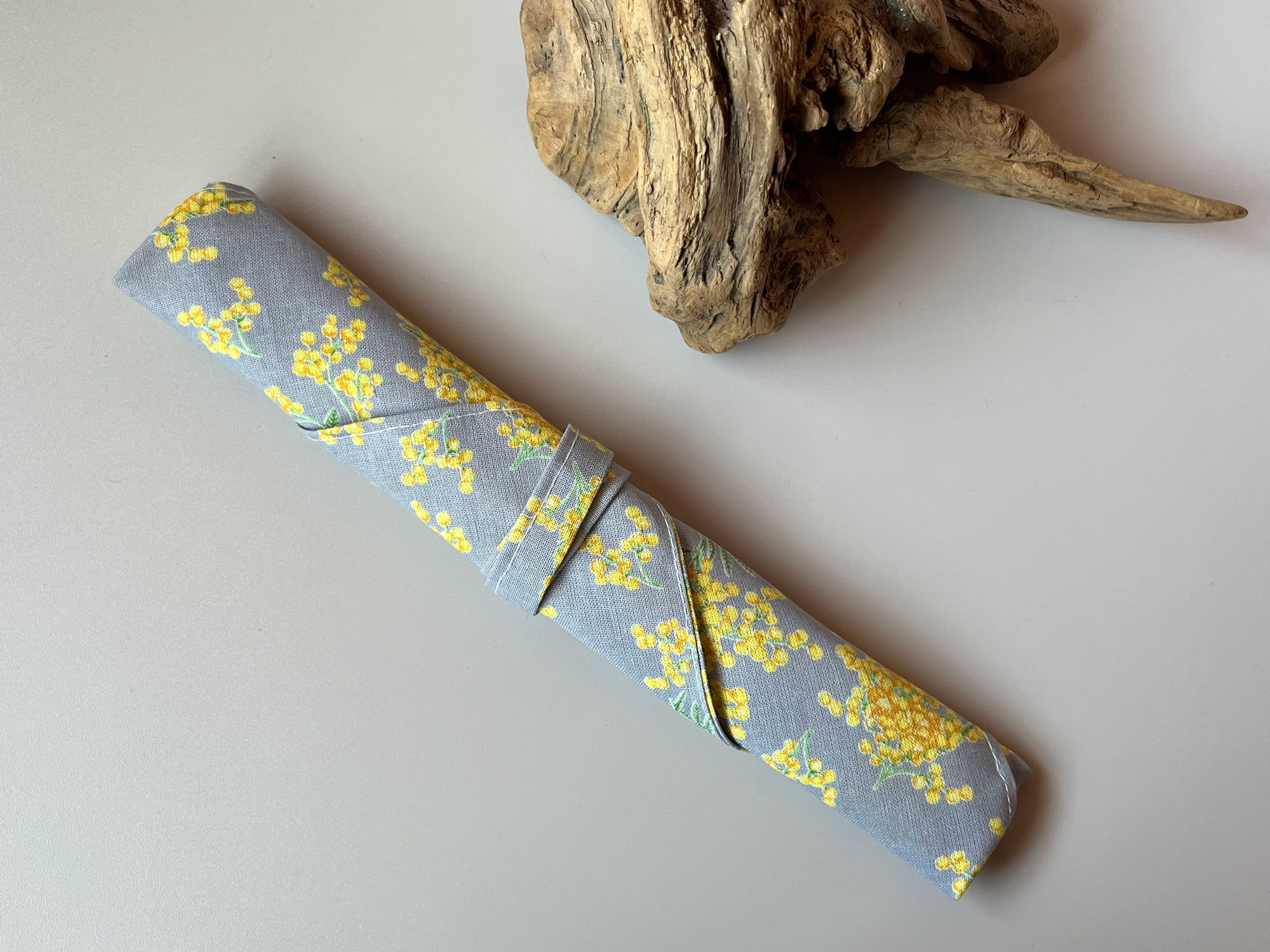 Handmade Chopstick Wrap | Mimosa Grey