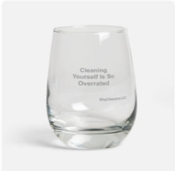 Etched Stemless Wine Glasses