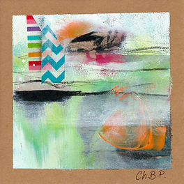 Petits formats de Christin Breuil — peintures et techniques mixtes inspirées de scènes urbaines, de la littérature, de paysages aquatiques ou de motifs botaniques, saisis dans des espaces picturaux condensés et profondément poétiques.