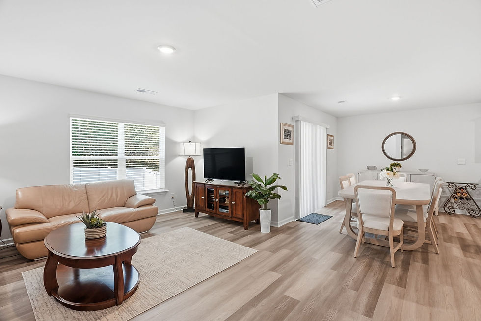 Open living and dining area in a South Carolina listing