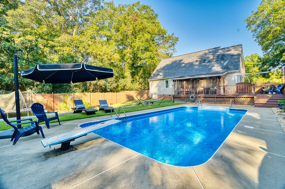 Backyard pool at a Columbia SC home