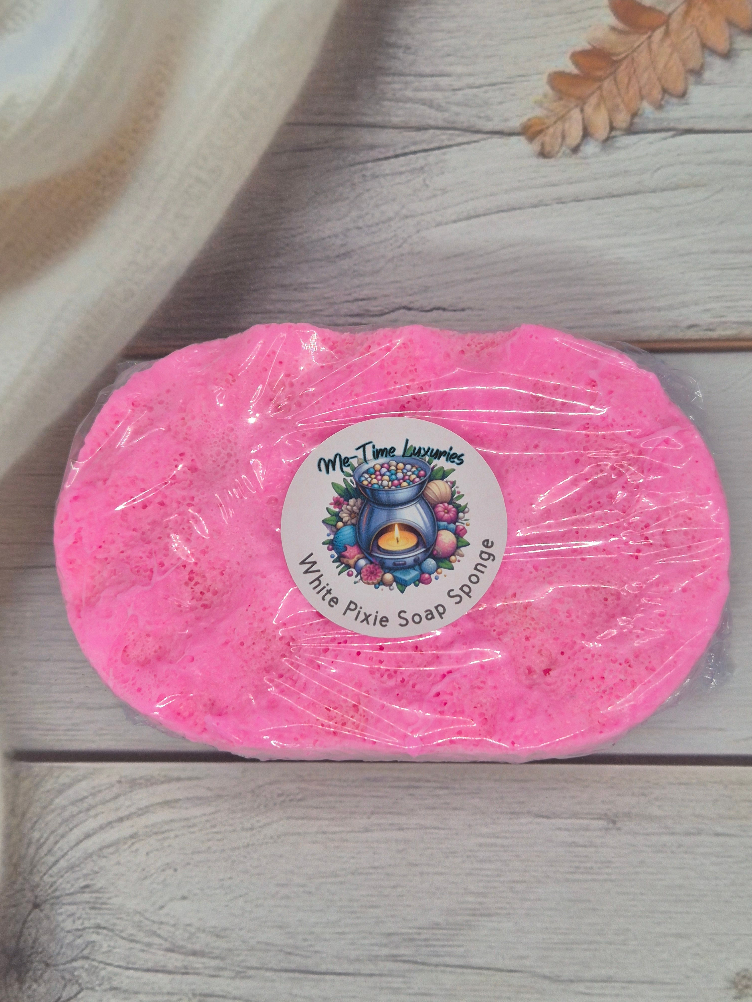 White Pixie Massage Soap Sponge