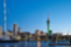 Auckland city skyline in dusk