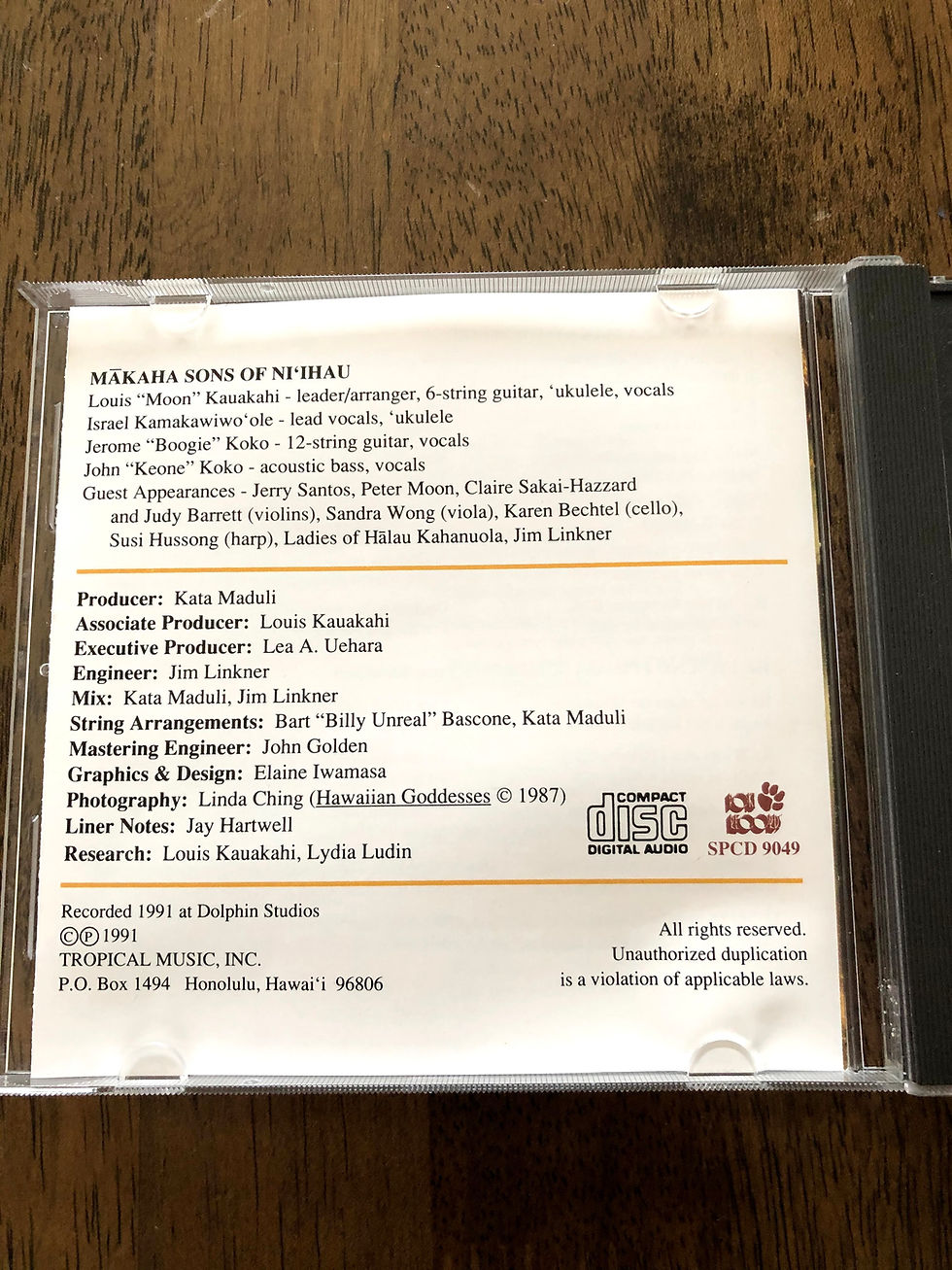 サムネイル： Makaha Sons of Ni`ihau　1991年