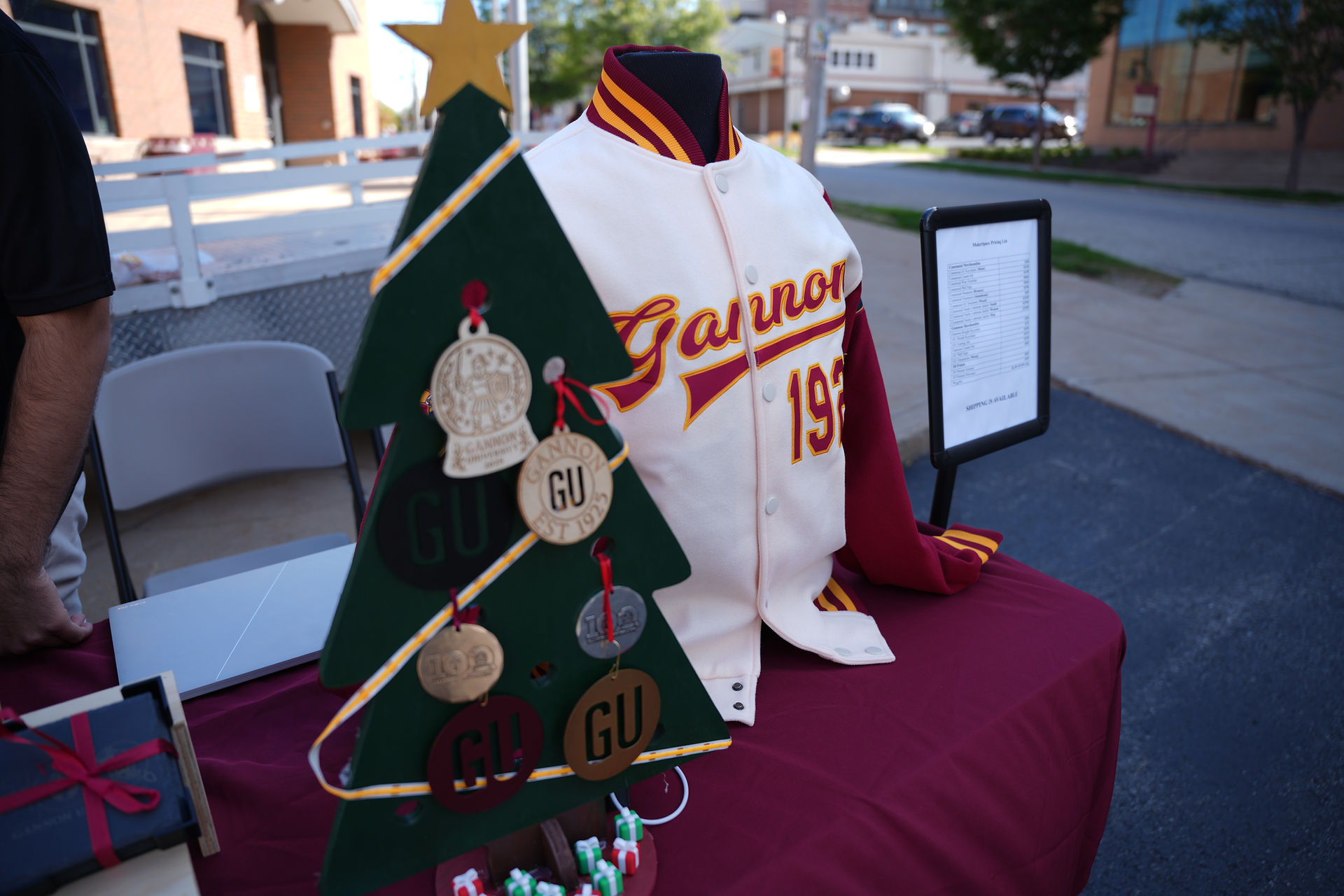 Gannon MakerSpace showcasing custom products and merchandise at Homecoming