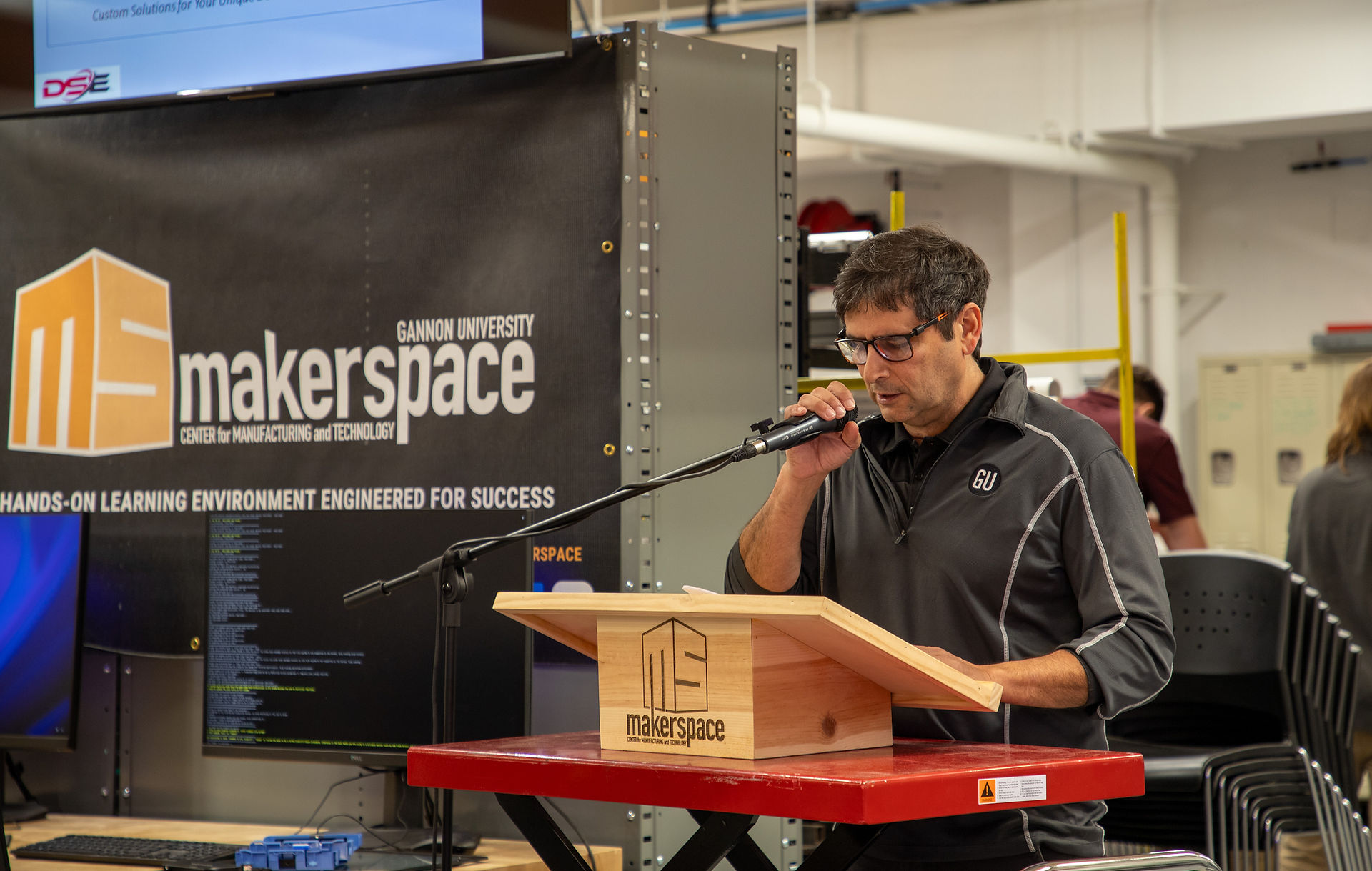 MakerSpace presentation at the reception event