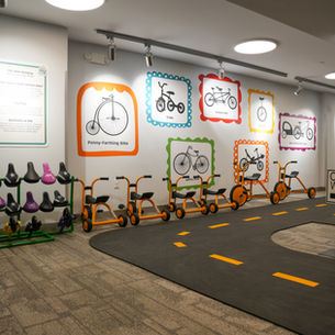 Bike Lab Setup in Erie Children's Museum