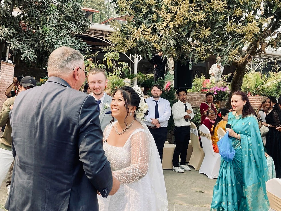 Grahame congratulates Gita after the ceremony.