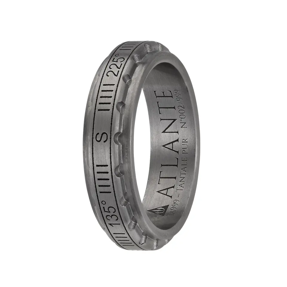 Bague ATLANTE 6.0 Gun - Spirit of the Ocean - Edition limitée numérotée - tantale pur 999/1000e, finition brossée