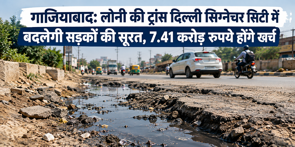 ट्रांस दिल्ली सिग्नेचर सिटी में 7.41 करोड़ से सड़क विकास, 3 किमी सड़क का होगा निर्माण