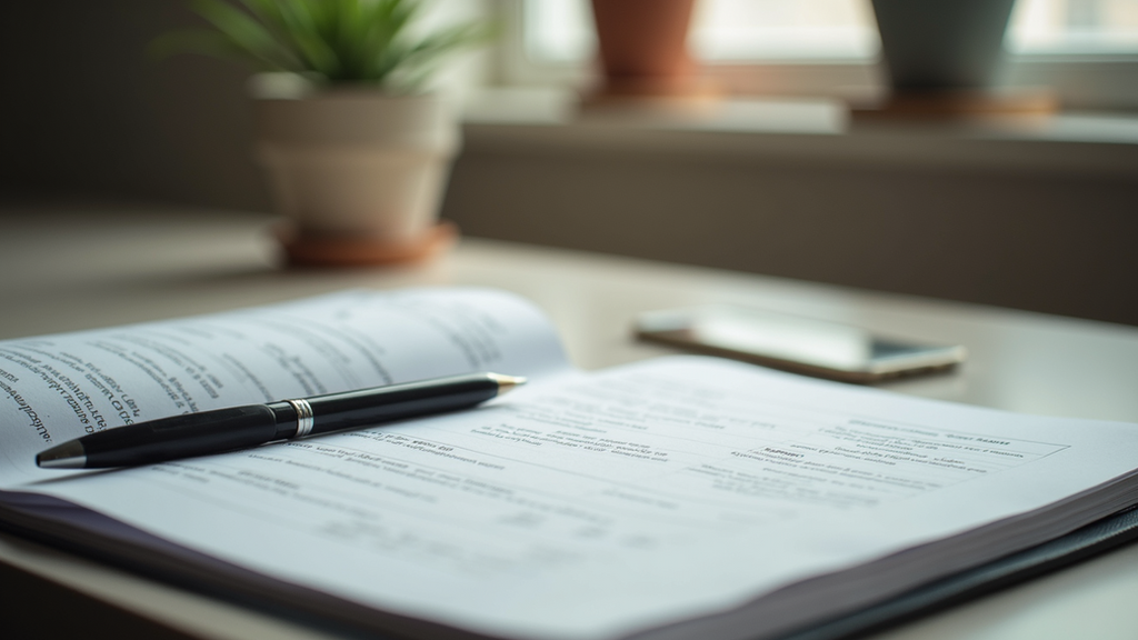 Close-up view of organized study materials