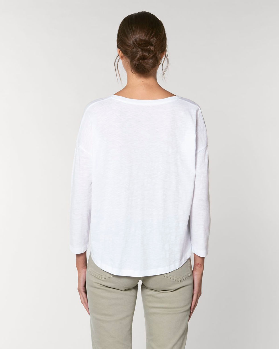 Miniaturbild: Womens 3/4 Sleeve Dropped Shoulder T-Shirt