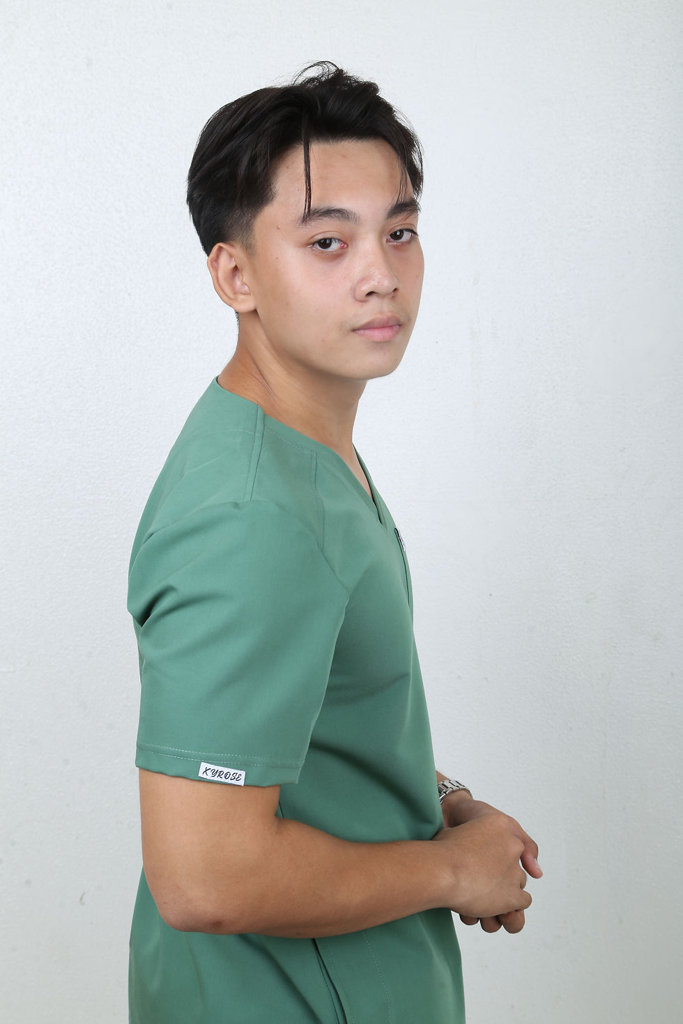 Thumbnail: Sage Green - V Neck Scrub Suit with pants for Men