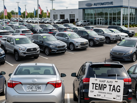 Dealer plates vs temporary tags for auto dealers and used car dealerships