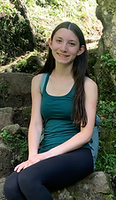 Teen women hiking with backpack and smiling