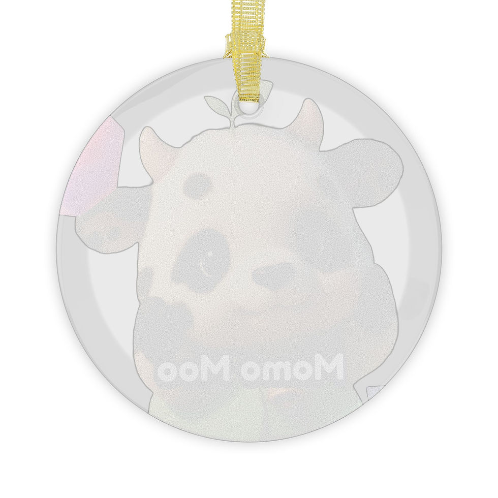 Thumbnail: Momo Moo · 002 Collection | Cute Panda-Cow Goodie | Glass Ornament