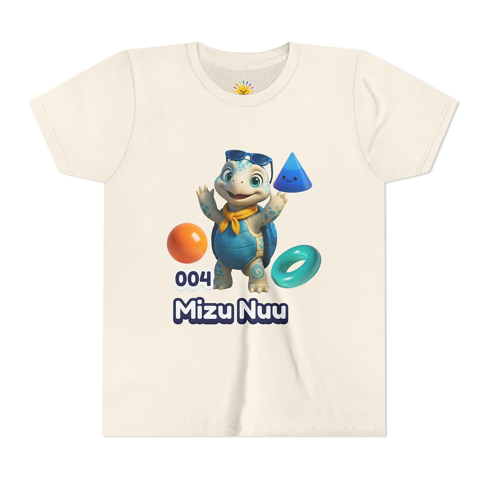 Thumbnail: Mizu Nuu · 004 Collection | Cute Turtle Goodie | Youth T-Shirt
