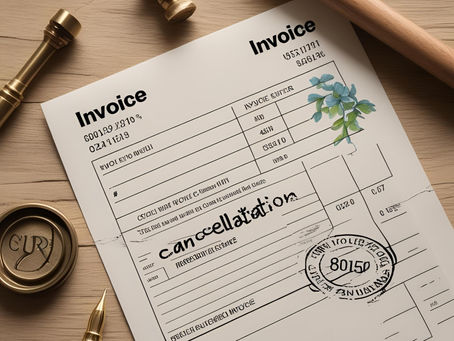 Imagen que muestra una factura electrónica con sello de “anulado” y texto explicativo sobre la nueva resolución del SRI para la anulación de comprobantes.