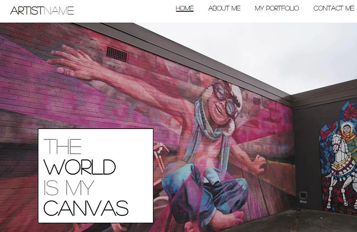 Website Template for visual artiststs